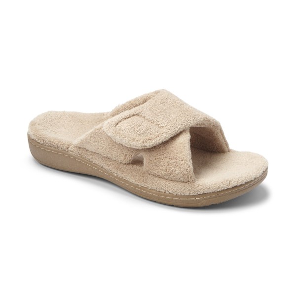 Vionic Slippers Ireland - Relax Slippers Brown - Womens Shoes On Sale | NRPHK-4210